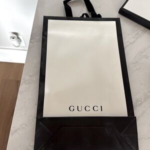 Gucci Paper Shopping Bags & Box - White/Black